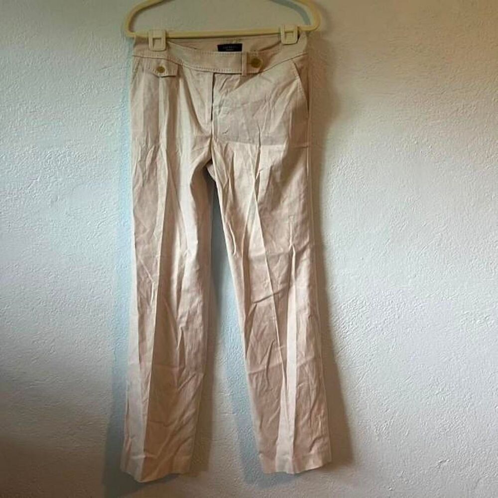 Talbots Women's Cream and Tan Trousers